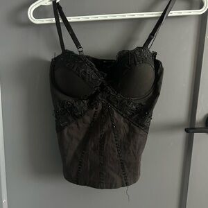 Elegant Black Lace Women's Top